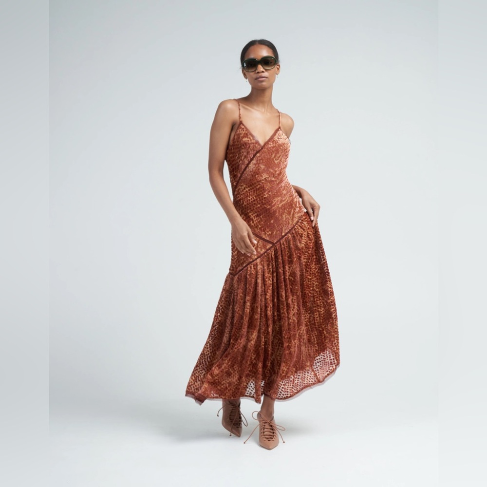 NWT Ulla Johnson Elodie Dress in Burnt Orange
